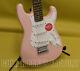 037-0121-556 Squier By Fender Mini Stratocaster Electric Guitar Shell Pink