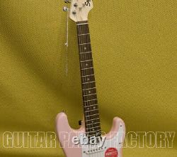 037-0121-556 Squier by Fender Mini Stratocaster Electric Guitar Shell Pink