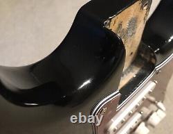 2011 Fender Starcaster Stratocaster Body -Black- New Red Tortoise Pickguard