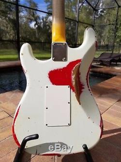2014 Fender Custom Shop White Lightning Stratocaster Relic HSS Floyd Rose