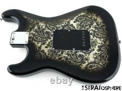 2020 LOADED Fender Limited Edition Black Paisley Stratocaster Strat BODY