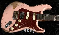 2021 Fender 62 Stratocaster HSS Heavy Relic Modern Specs Shell Pink Custom Shop