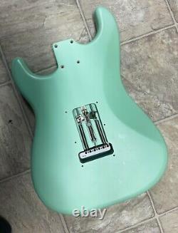 2021 Fender American Performer Stratocaster HSS Satin Surf Green Body withhardware