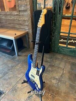 2022 Fender American Ultra Stratocaster Strat Electric Guitar Cobra Blue with Case