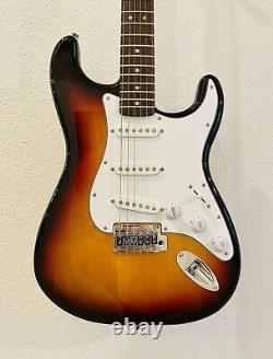 2022 Squier By Fender Stratocaster 3 Color Burst Fresh Setup New Strings Gigbag