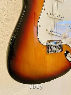 2022 Squier By Fender Stratocaster 3 Color Burst Fresh Setup New Strings Gigbag