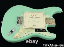 21 American Performer Fender HSS Stratocaster Strat LOADED BODY USA Surf Green