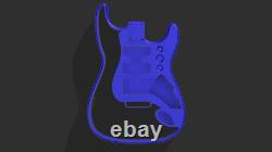 3D Printed Fender Stratocaster Guitar Body, Custom Design, Hollow Flat Pattern