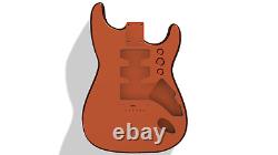 3D Printed Fender Stratocaster Guitar Body, Custom Design, Standard Hardtail