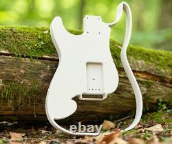 3D Printed Fender Stratocaster Guitar Body, Tremolo, Fully Hollow, White