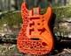 3d Printed Fender Stratocaster Guitar Body, Tremolo, Tsc, Orange