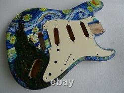 3pcs North American Alder Strat SSS Stratocaster Body Hand Painted 4.4Ibs