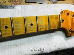 69 Stratocaster neck AAA Flame vintage Fender specs custom hand made Relic