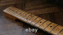 Aged Musikraft Strat Neck 4A Birdseye Relic Lic. Fender Stratocaster Fits MJT