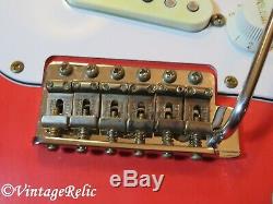 Aged RELIC loaded nitro Stratocaster body LIGHT alder Fender'65 pups FIESTA RED