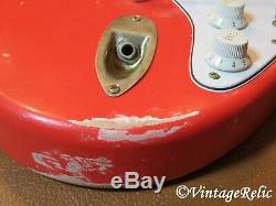 Aged RELIC loaded nitro Stratocaster body LIGHT alder Fender'65 pups FIESTA RED