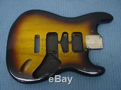 Blemish! Fender Squier Strat Stratocaster Brown Sunburst Body Electric Guitar