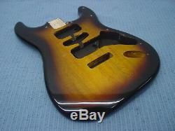 Blemish! Fender Squier Strat Stratocaster Brown Sunburst Body Electric Guitar