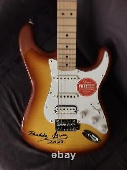 Buddy Guy Signed Autographed New Fender Squier Stratocaster Electric Guitar Coa