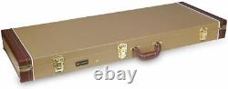 Crossrock Wood Hard Case Fits Fender Telecaster and Stratocaster Electric Guitar