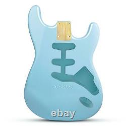 Daphne Blue Fender Hardtail Stratocaster Compatible Guitar Body Alder