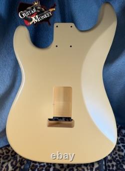Dessert Sand Satin Nitro Replacement Strat American Alder with Shielding 4.2lbs