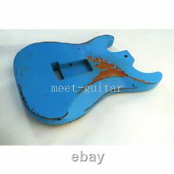 Electric Guitar Body S-S-S Vintage Blue for Fender Stratocaster Style Part Relic