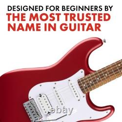 Electric Guitar Stratocaster HSS Beginner Squier Fender Dakota Red Debut Series
