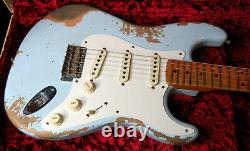 Fender 1957 Stratocaster Heavy Relic Modern Spec Sonic Blue Custom Shop 7lbs