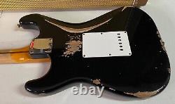 Fender 1957 Stratocaster Heavy Relic Modern Specs Black Custom Shop 7.5 lbs RARE