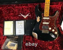 Fender 1969 Stratocaster HSS Heavy Relic Modern Specs Black Finish Custom Shop