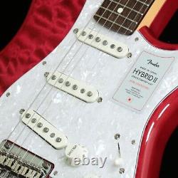 Fender 2024 Collection Made in Japan Hybrid II Stratocaster Quilt Red