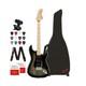 Fender Affinity Series Stratocaster Fmt Hss Electric Guitar Black Bundle