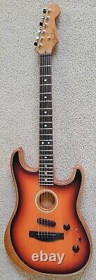 Fender American Acoustasonic Stratocaster Guitar, 3-Color Sunburst, New Gig Bag