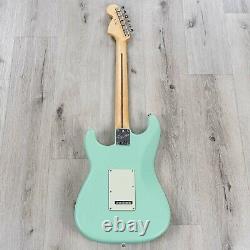 Fender American Performer Stratocaster HSS Guitar, Maple, Satin Surf Green