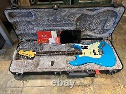 Fender American Pro 2 Stratocaster Strat Electric Guitar HSS Miami Blue w Case