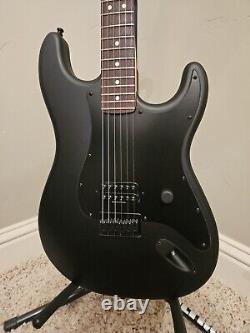 Fender American Strat Hardtail Build Matte Black Tom Delonge Style