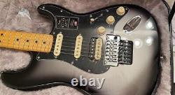 Fender American Ultra Luxe Stratocaster Floyd Rose Electric Guitar Silverbu