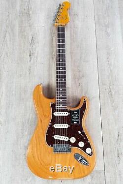 Fender American Ultra Stratocaster Guitar with Case, Rosewood Board, Aged Natural