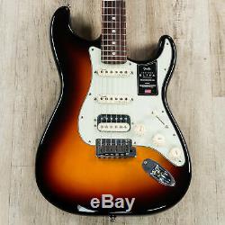 Fender American Ultra Stratocaster HSS Guitar with Case, Rosewood Board Ultraburst