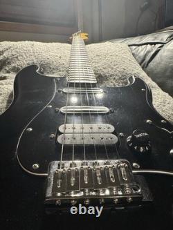 Fender Blacktop Stratocaster HSS MX11 MIM with DiMarzio Pickups + ESP Gig Bag