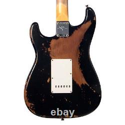 Fender Custom Shop 1960 Stratocaster Heavy Relic Black Electric Guitar NEW
