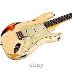 Fender Custom Shop'61 Stratocaster Heavy Relic Guitar Vintage White/Sunburst