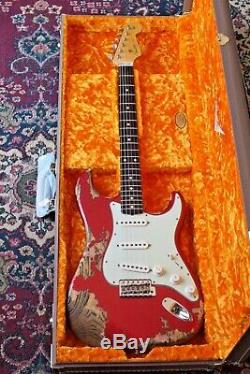 Fender Custom Shop'62 Stratocaster Custom Super Heavy Relic Aged Red Sparkle