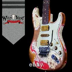 Fender Custom Shop White Lightning Stratocaster Floyd Rose HSH Relic Fiesta Red