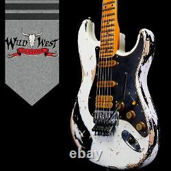 Fender Custom Shop White Lightning Stratocaster HSS Floyd Rose Black Guard Black