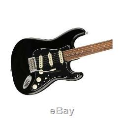 Fender Deluxe Stratocaster Electric Guitar, Pau Ferro Fingerboard, Black