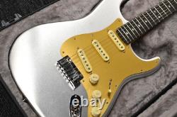 Fender FSR American Ultra Stratocaster Ebony Quick Silver with Case New