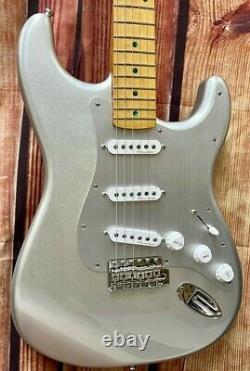 Fender H. E. R. Stratocaster Electric Guitar, Chrome Glow Finish, with Bag DEMO