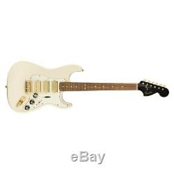 Fender Limited Edition Mahogany Blacktop Stratocaster HHH Guitar, Olympic White